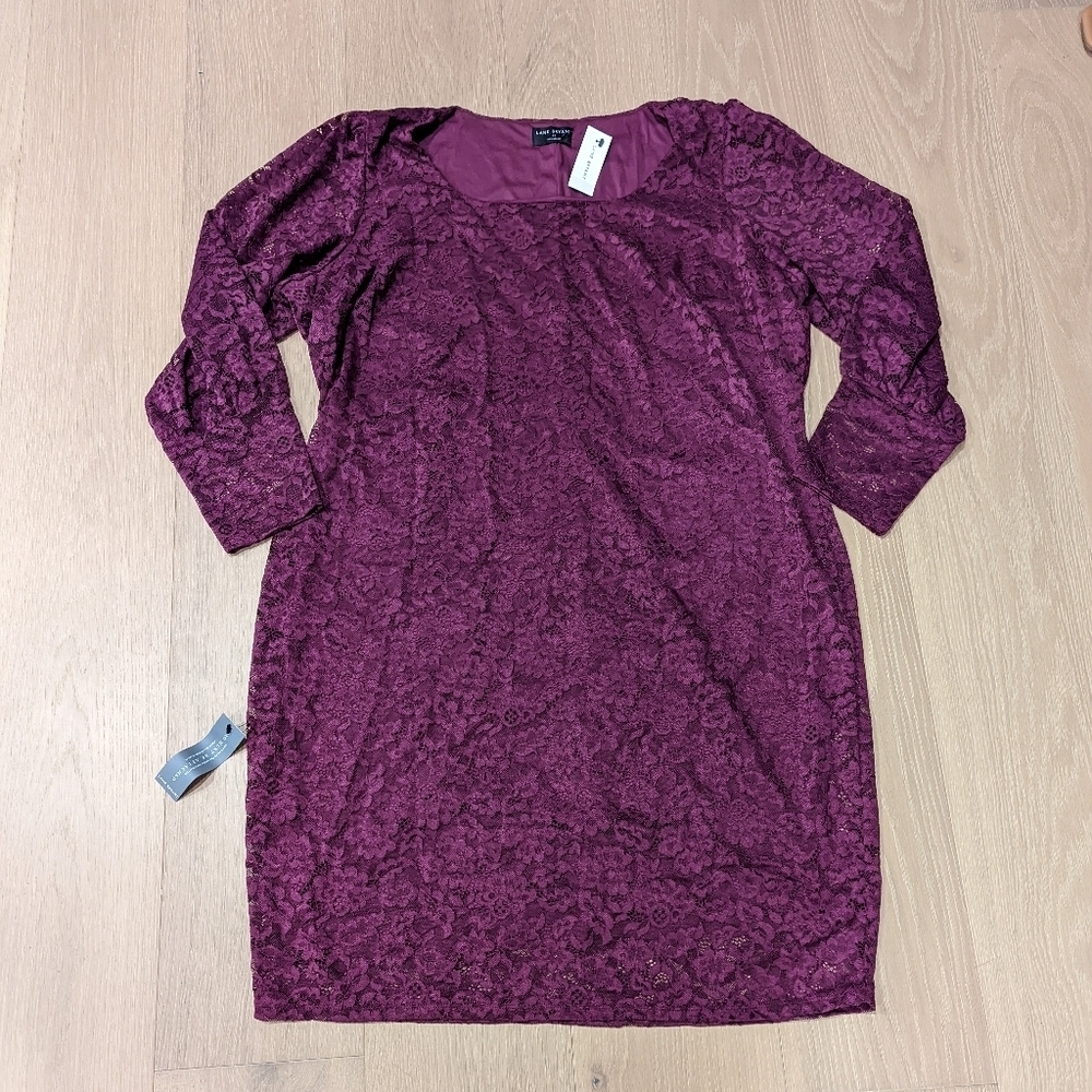Elegant Purple Lace Dress